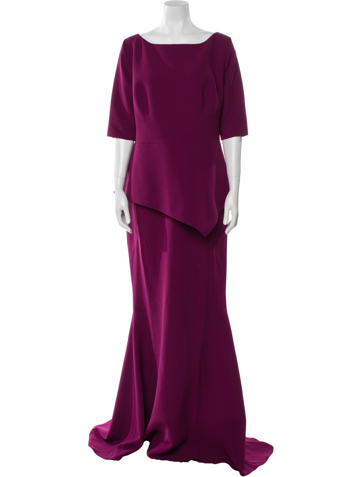 Safiyaa Bateau Neckline Long Dress