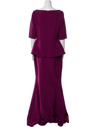 Safiyaa Bateau Neckline Long Dress