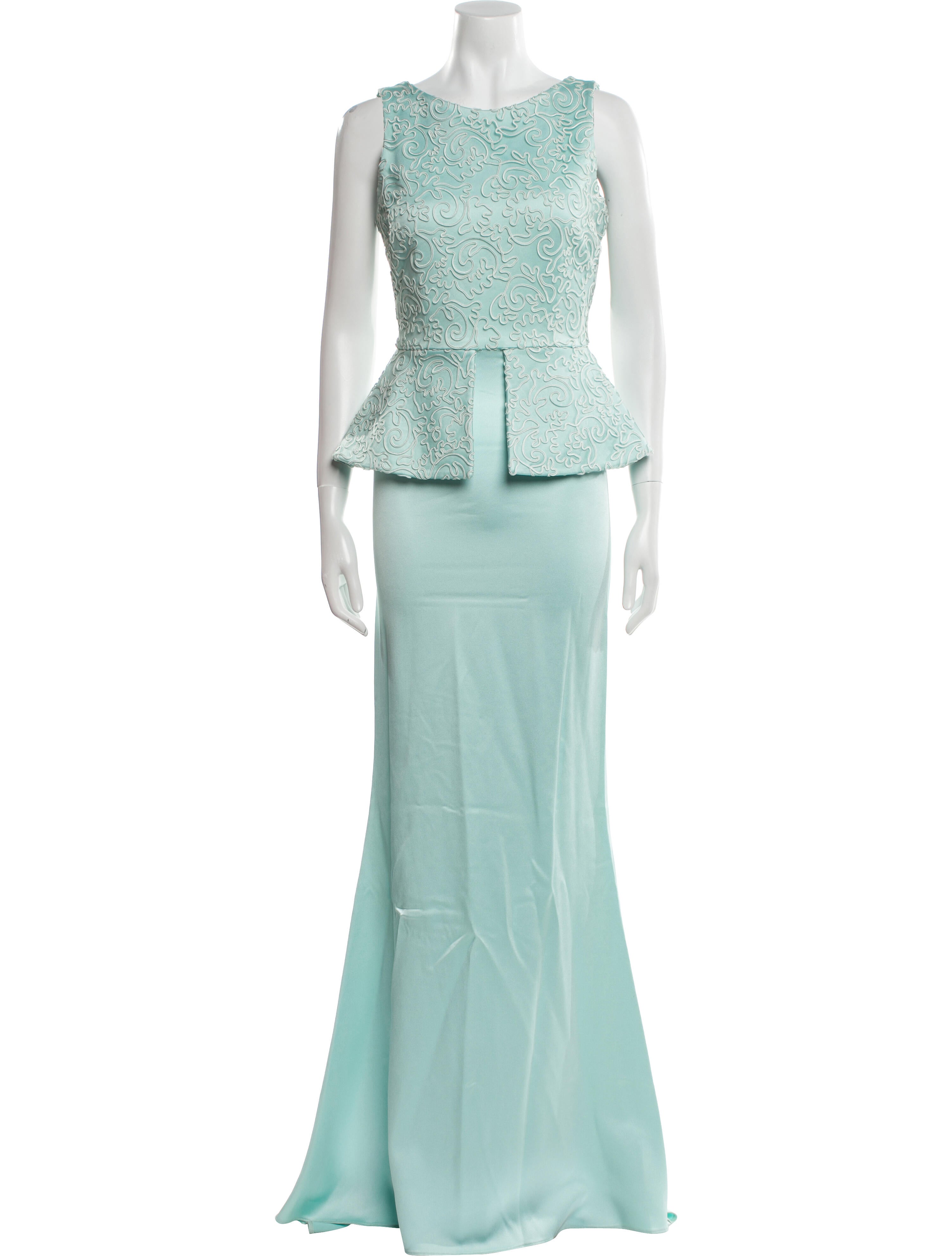 Safiyaa Bateau Neckline Long Dress w/ Tags