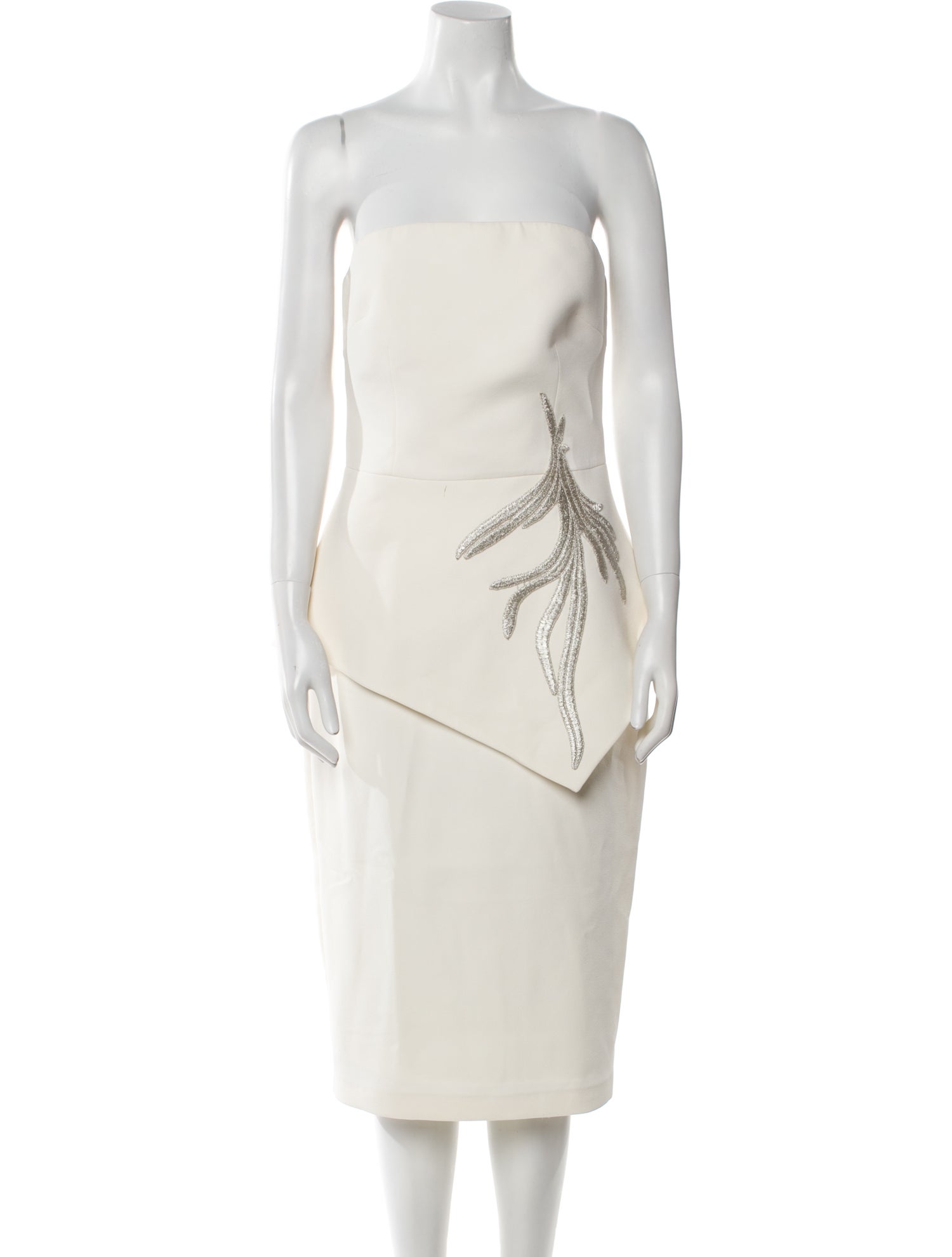 Safiyaa Strapless Knee-Length Dress