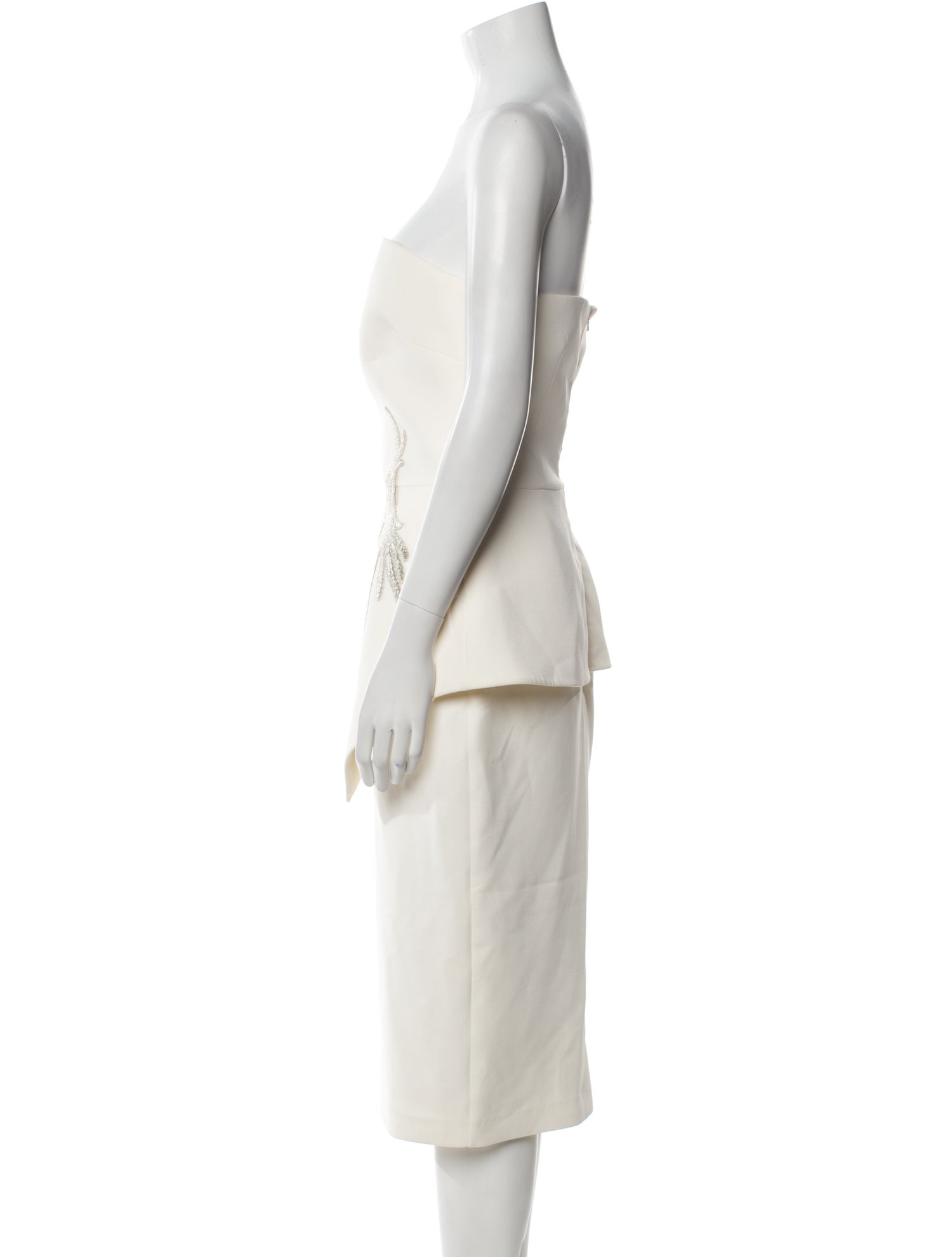 Safiyaa Strapless Knee-Length Dress