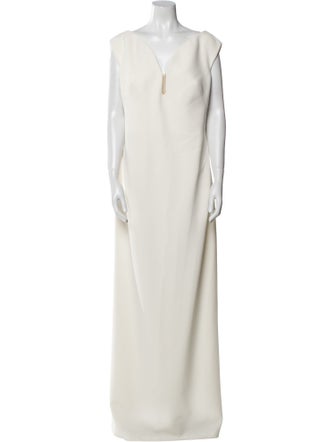 Safiyaa V-Neck Long Dress