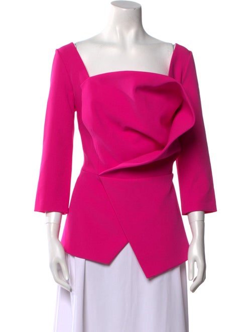 Safiyaa Square Neckline Three-Quarter Sleeve Blouse