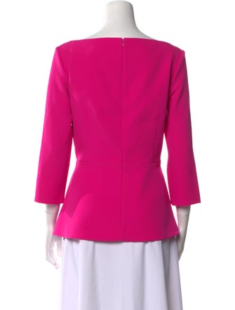 Safiyaa Square Neckline Three-Quarter Sleeve Blouse