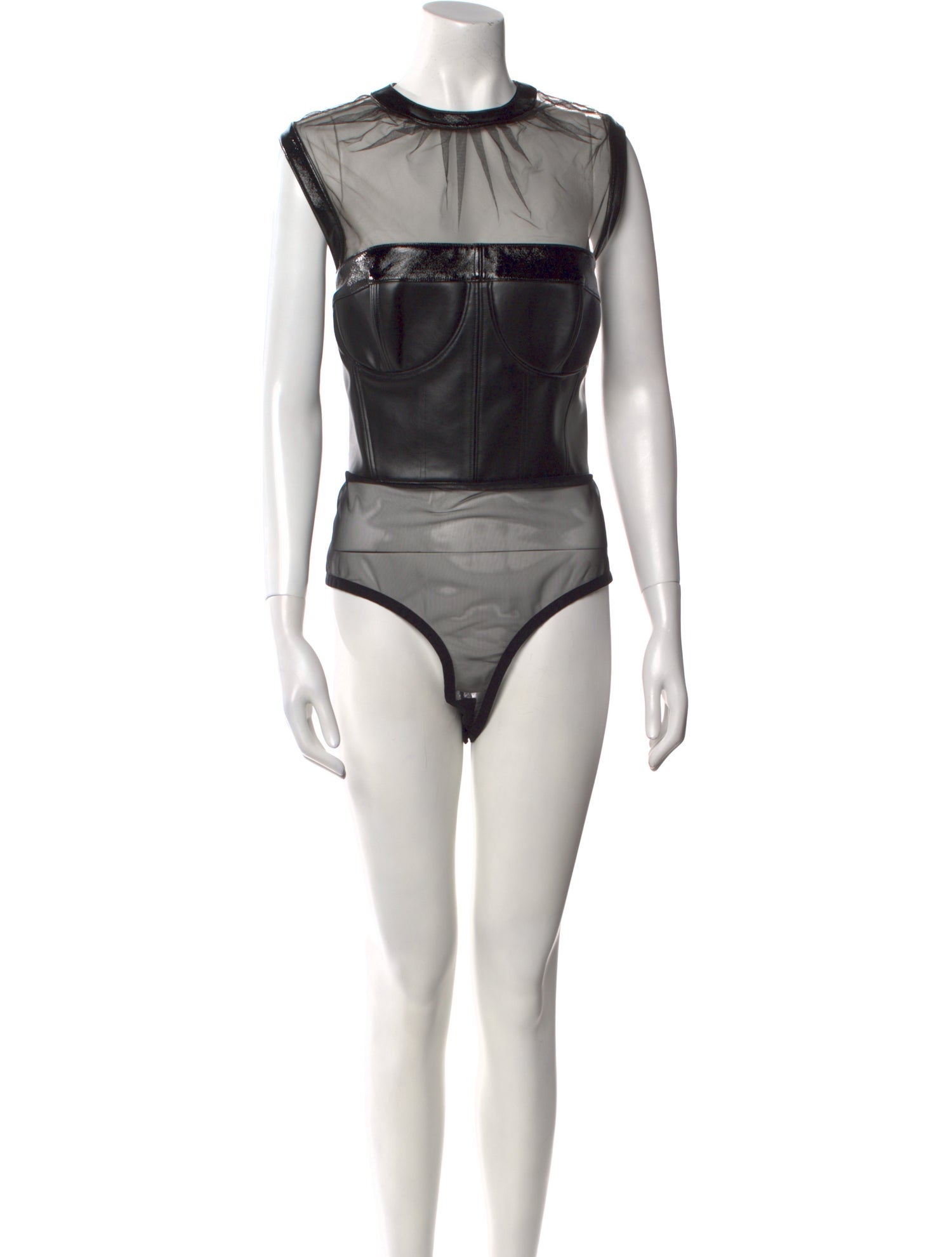 Safiyaa Crew Neck Sleeveless Bodysuit