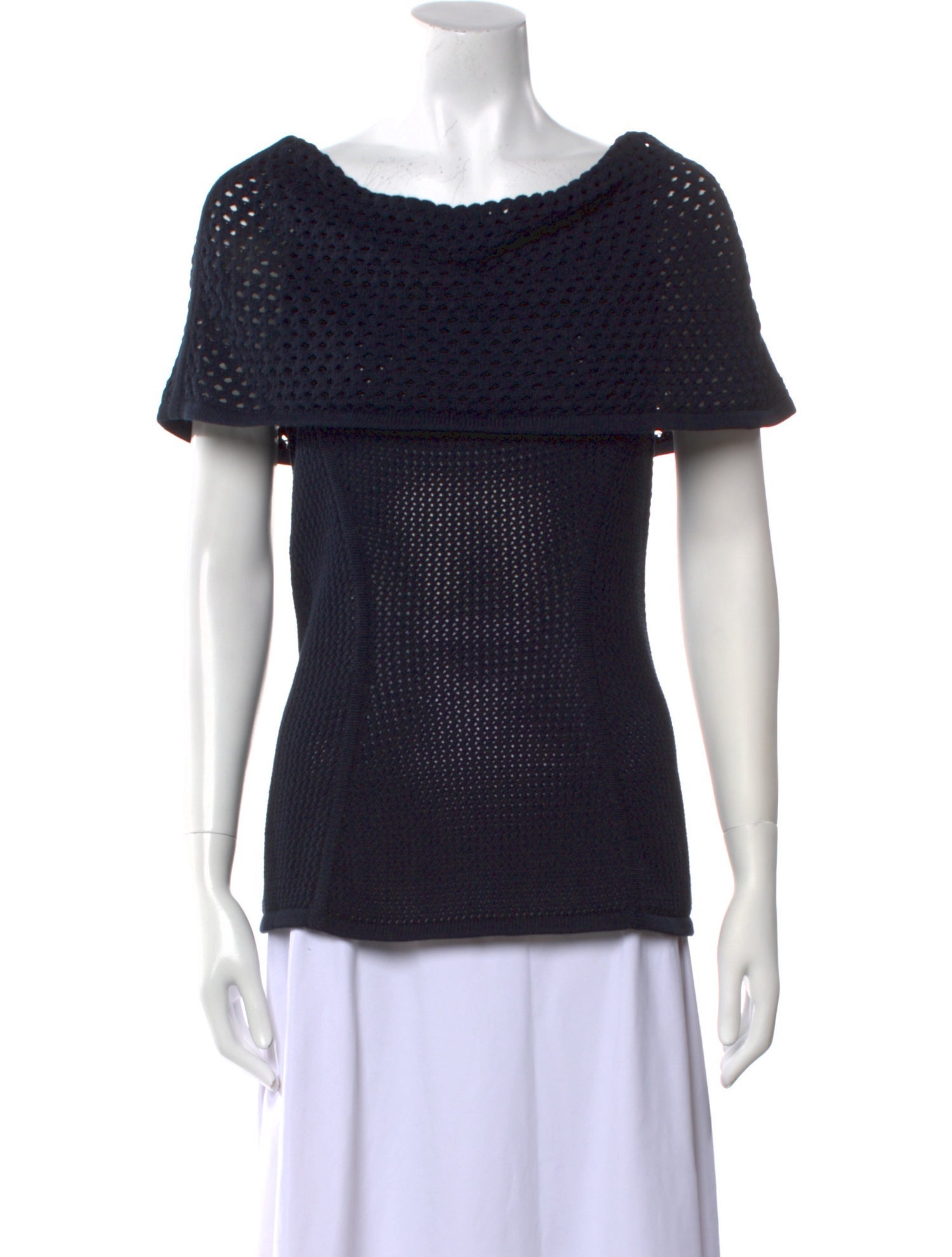 Safiyaa Bateau Neckline Short Sleeve Top w/ Tags
