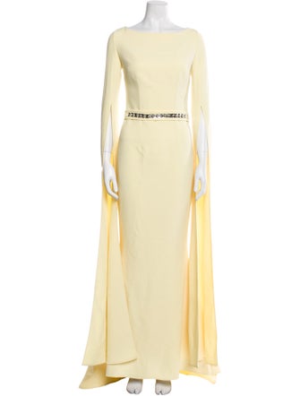 Safiyaa Bateau Neckline Long Dress