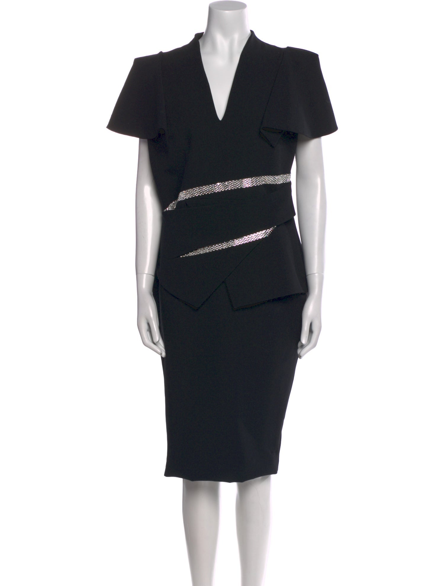 Safiyaa V-Neck Midi Length Dress