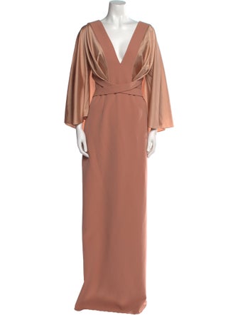 Safiyaa V-Neck Long Dress