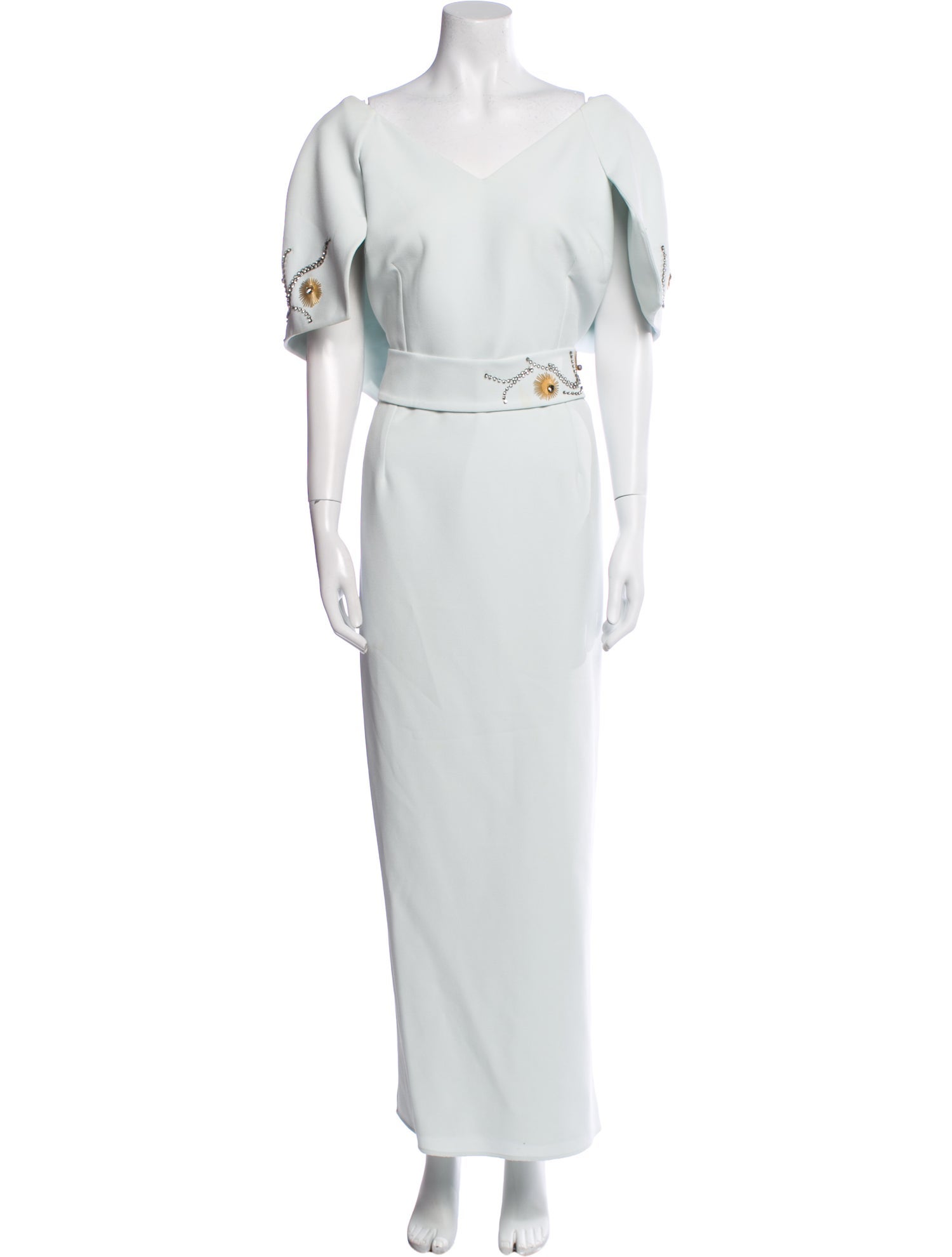 Safiyaa V-Neck Long Dress