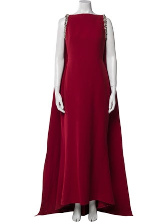 Safiyaa Bateau Neckline Long Dress