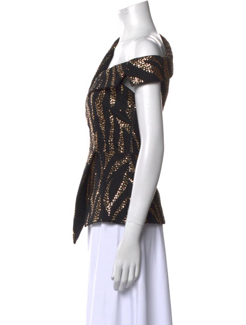 Safiyaa Patterned Asymmetrical Top