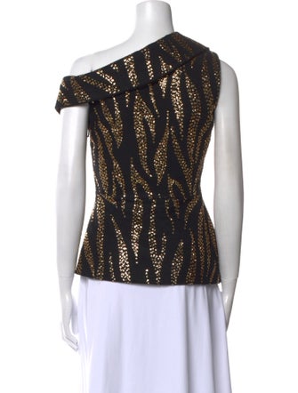 Safiyaa Patterned Asymmetrical Top