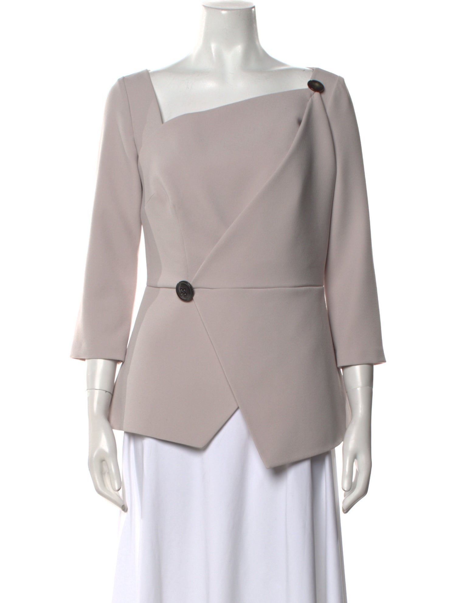 Safiyaa Square Neckline Three-Quarter Sleeve Blouse