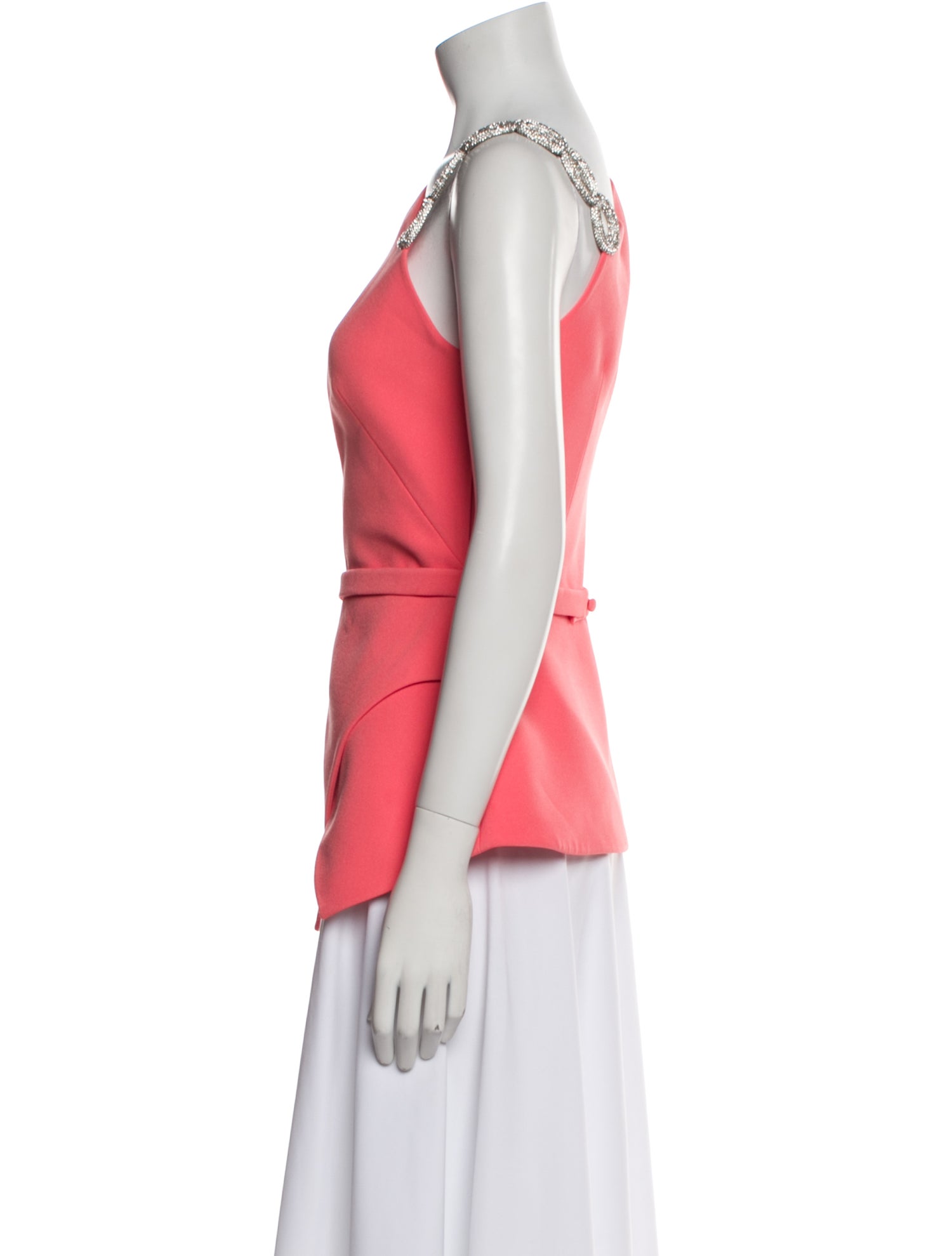 Safiyaa Asymmetrical Sleeveless Blouse
