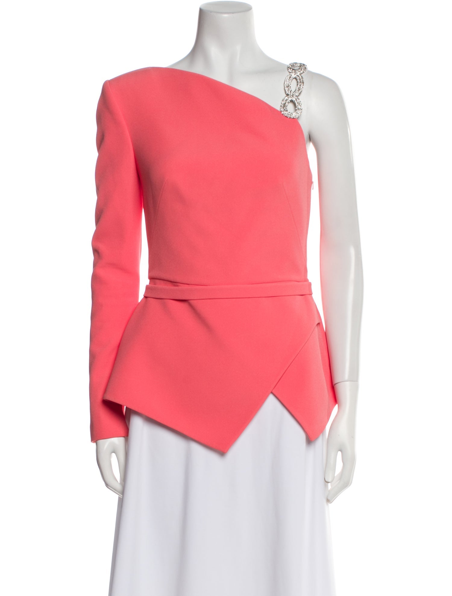 Safiyaa One-Shoulder Sleeveless Blouse