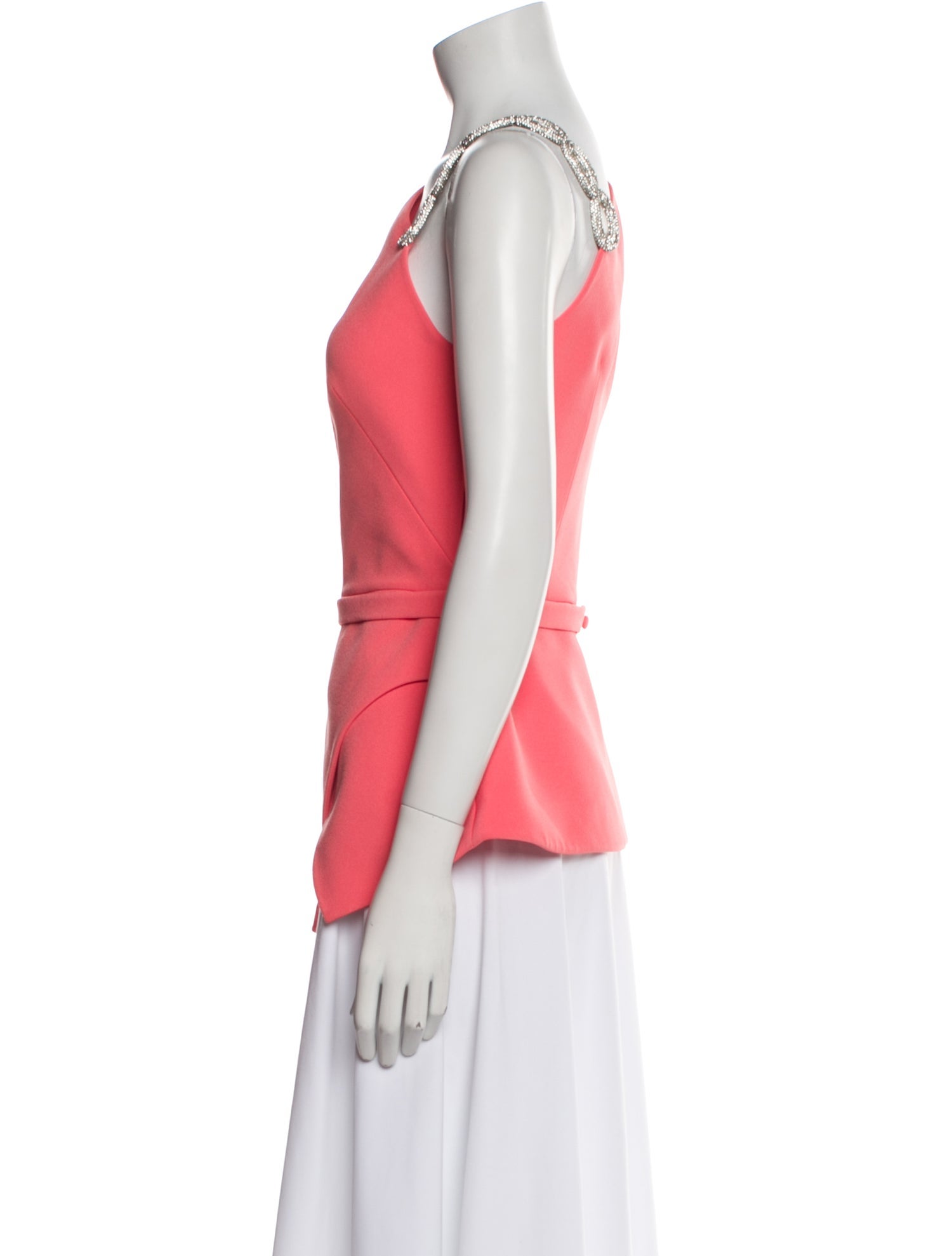 Safiyaa One-Shoulder Sleeveless Blouse