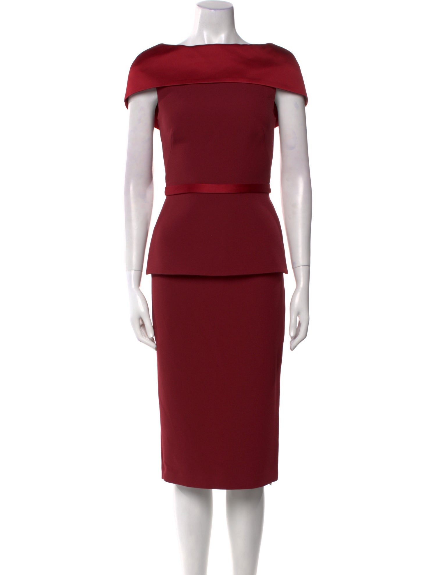 Safiyaa Bateau Neckline Midi Length Dress