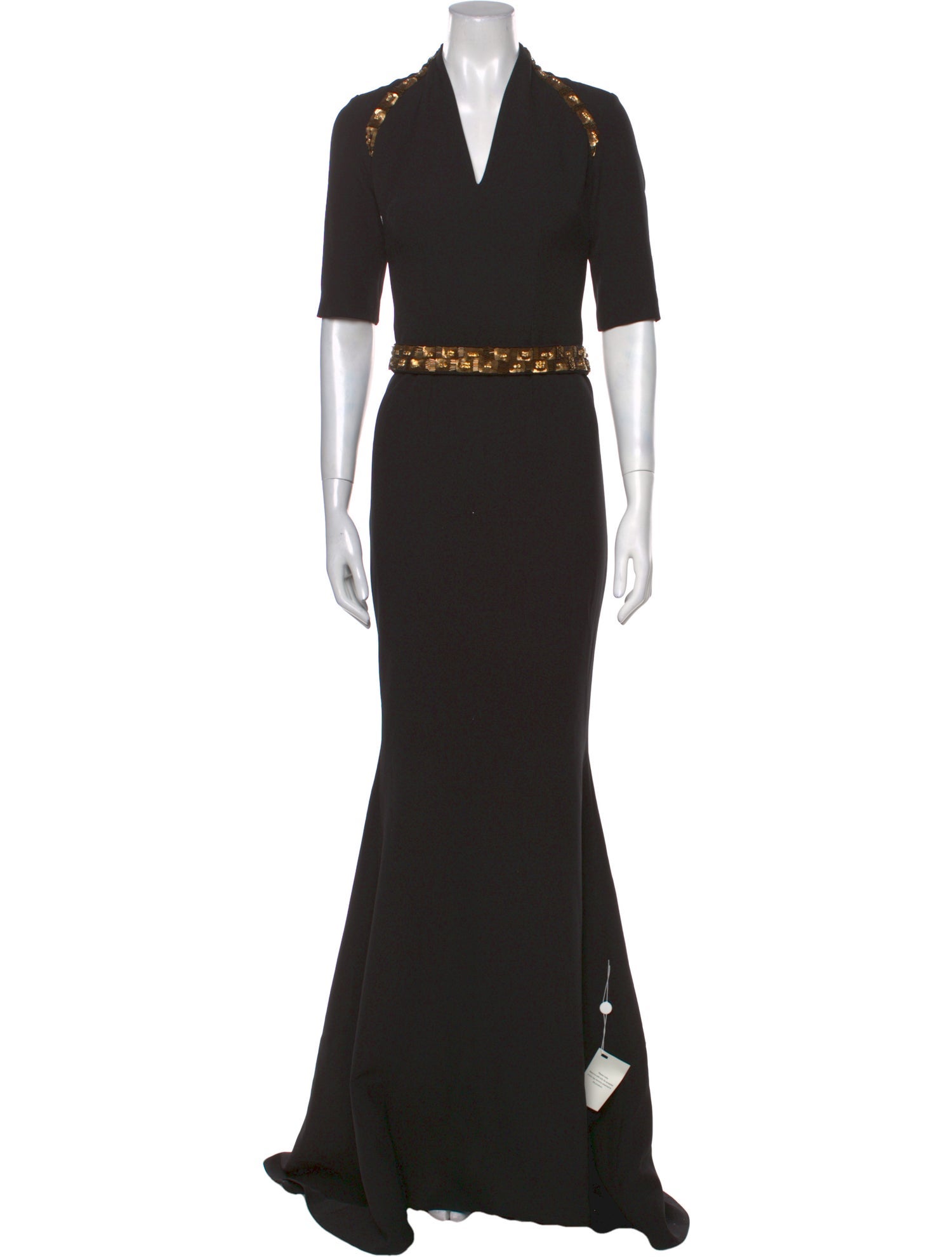 Safiyaa V-Neck Long Dress