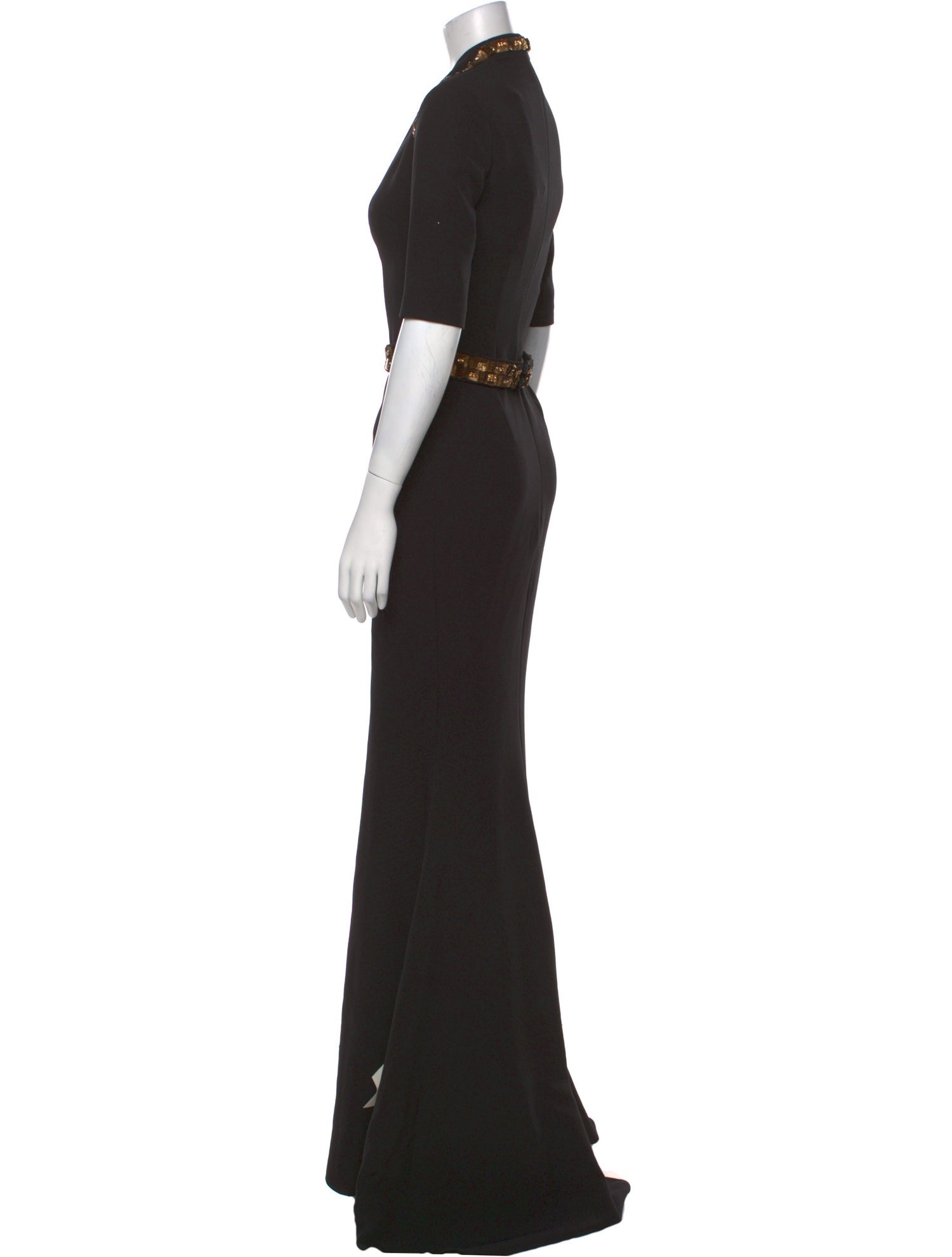 Safiyaa V-Neck Long Dress