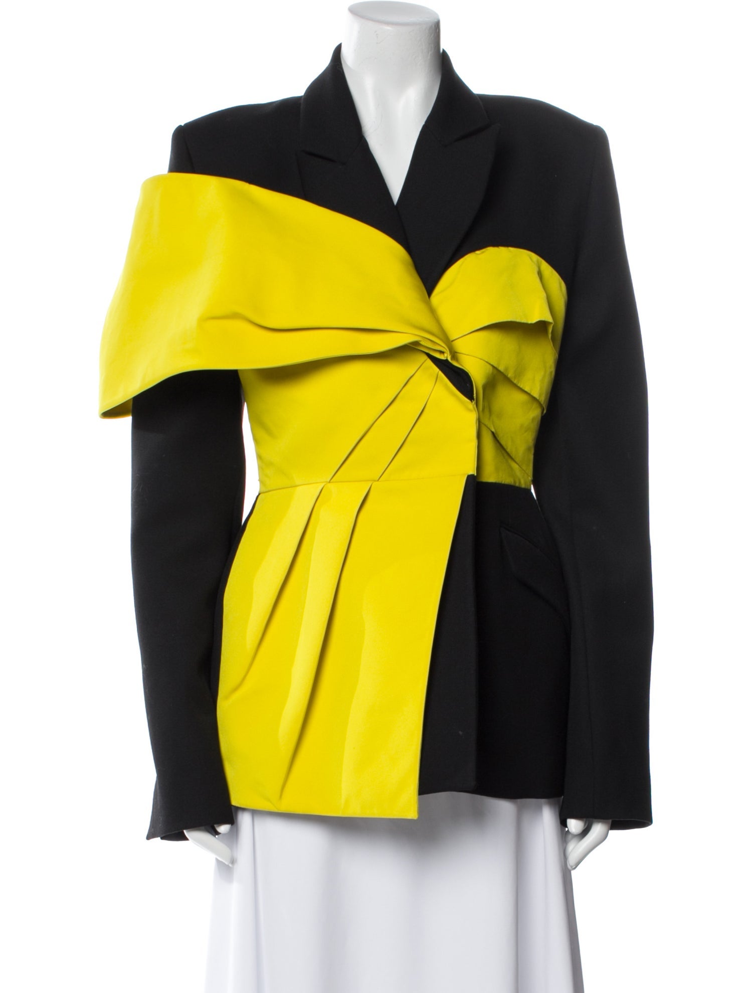 Safiyaa Virgin Wool Colorblock Pattern Jacket