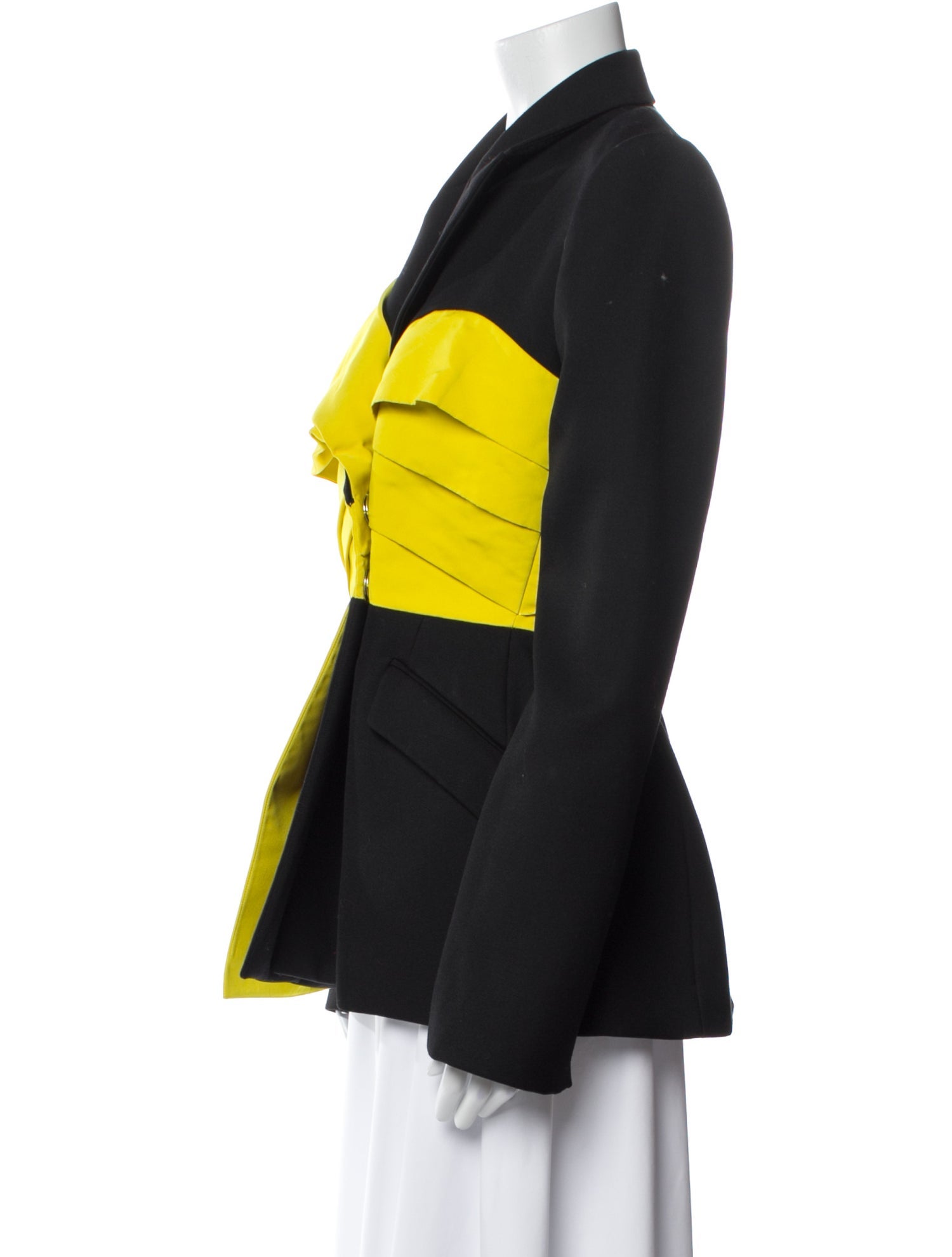 Safiyaa Virgin Wool Colorblock Pattern Jacket