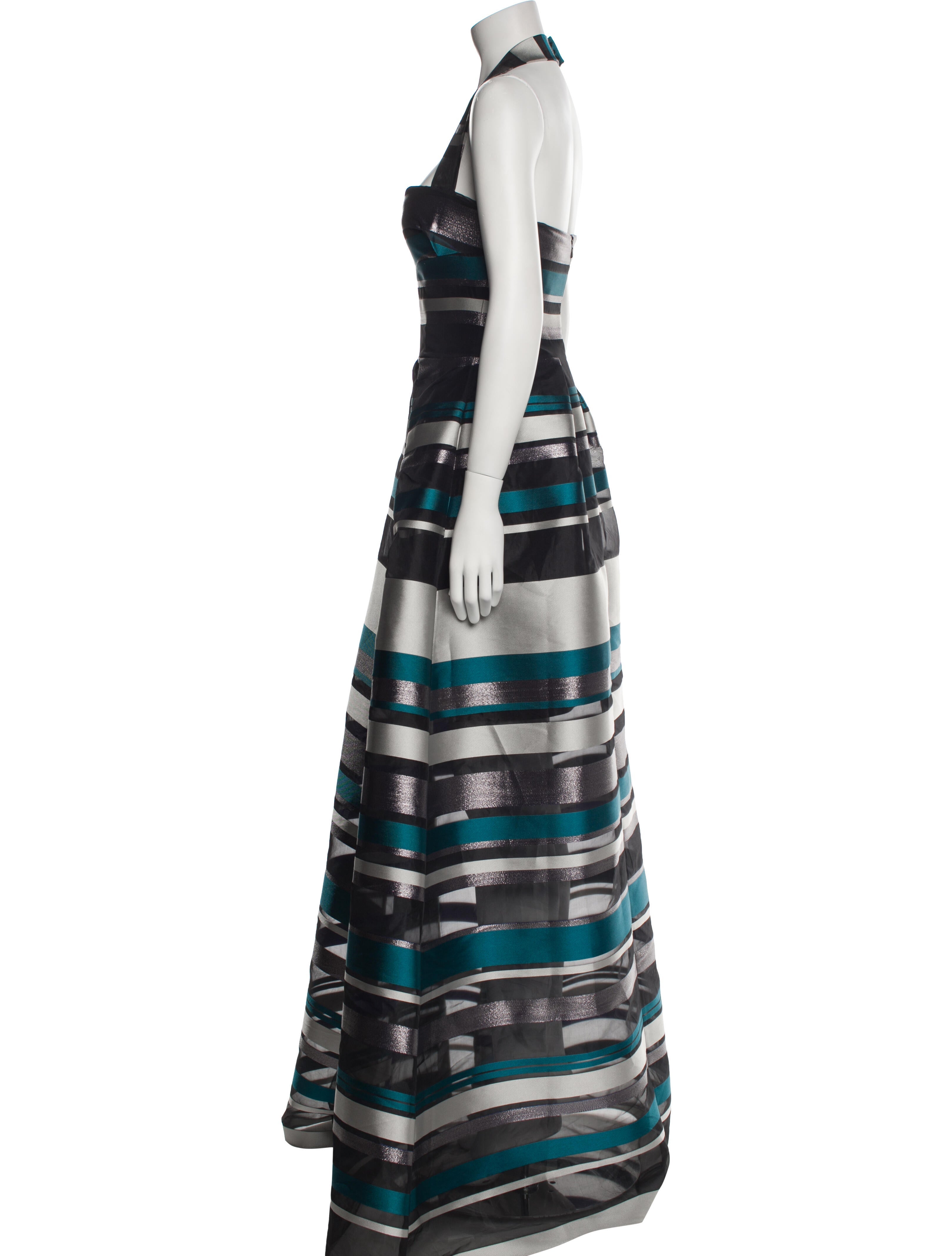 Safiyaa Striped Long Dress