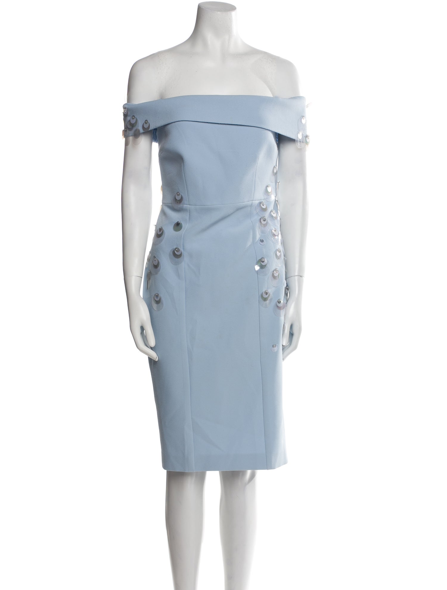 Safiyaa Off-The-Shoulder Knee-Length Dress