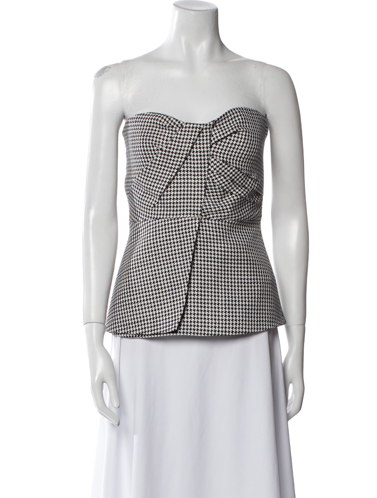 Safiyaa Printed Strapless Top