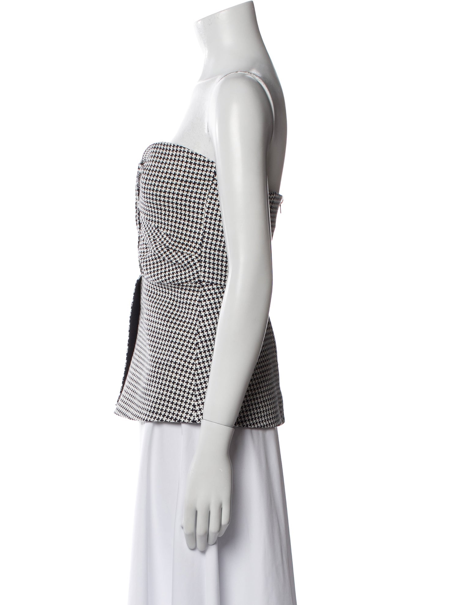 Safiyaa Printed Strapless Top