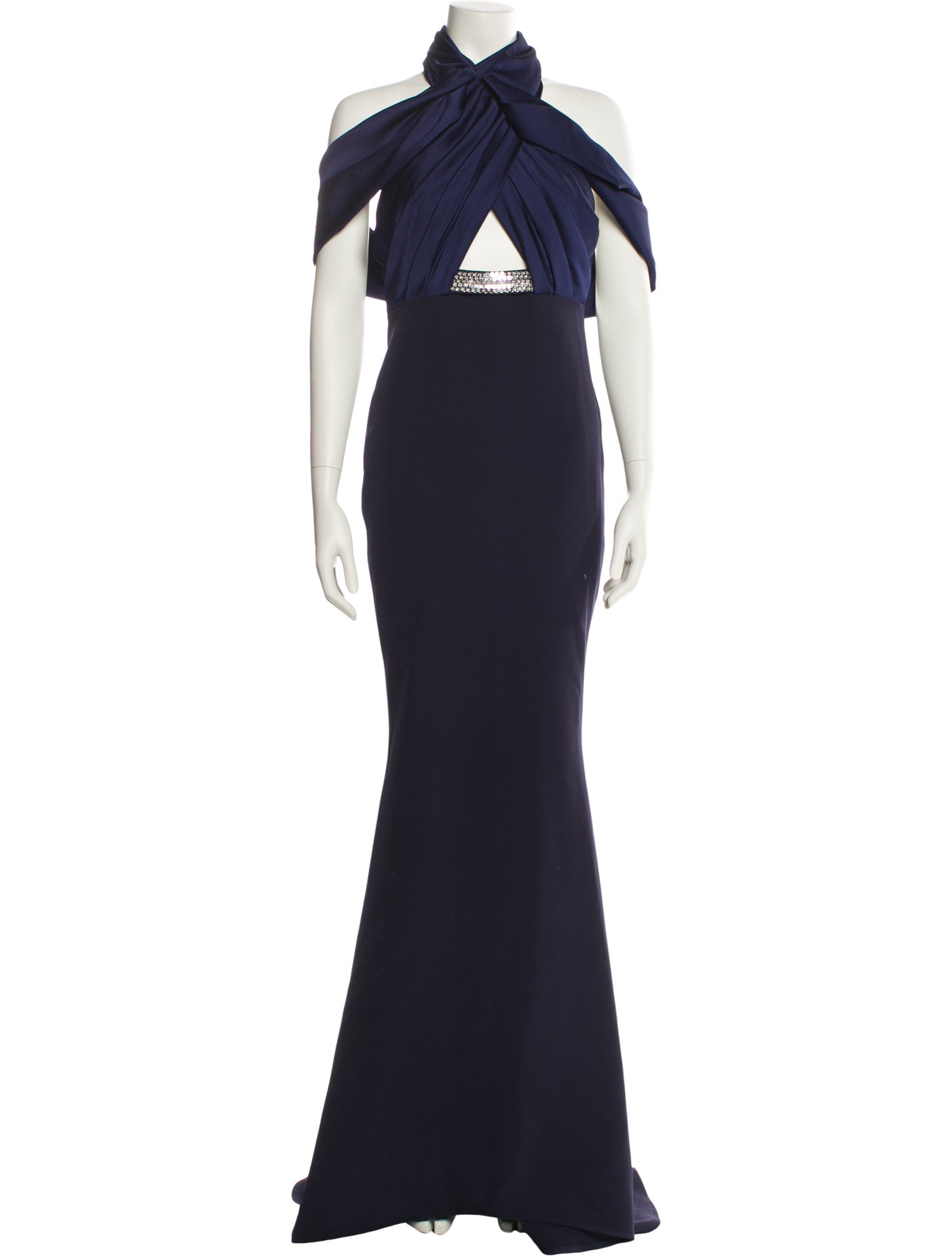 Safiyaa Mock Neck Long Dress