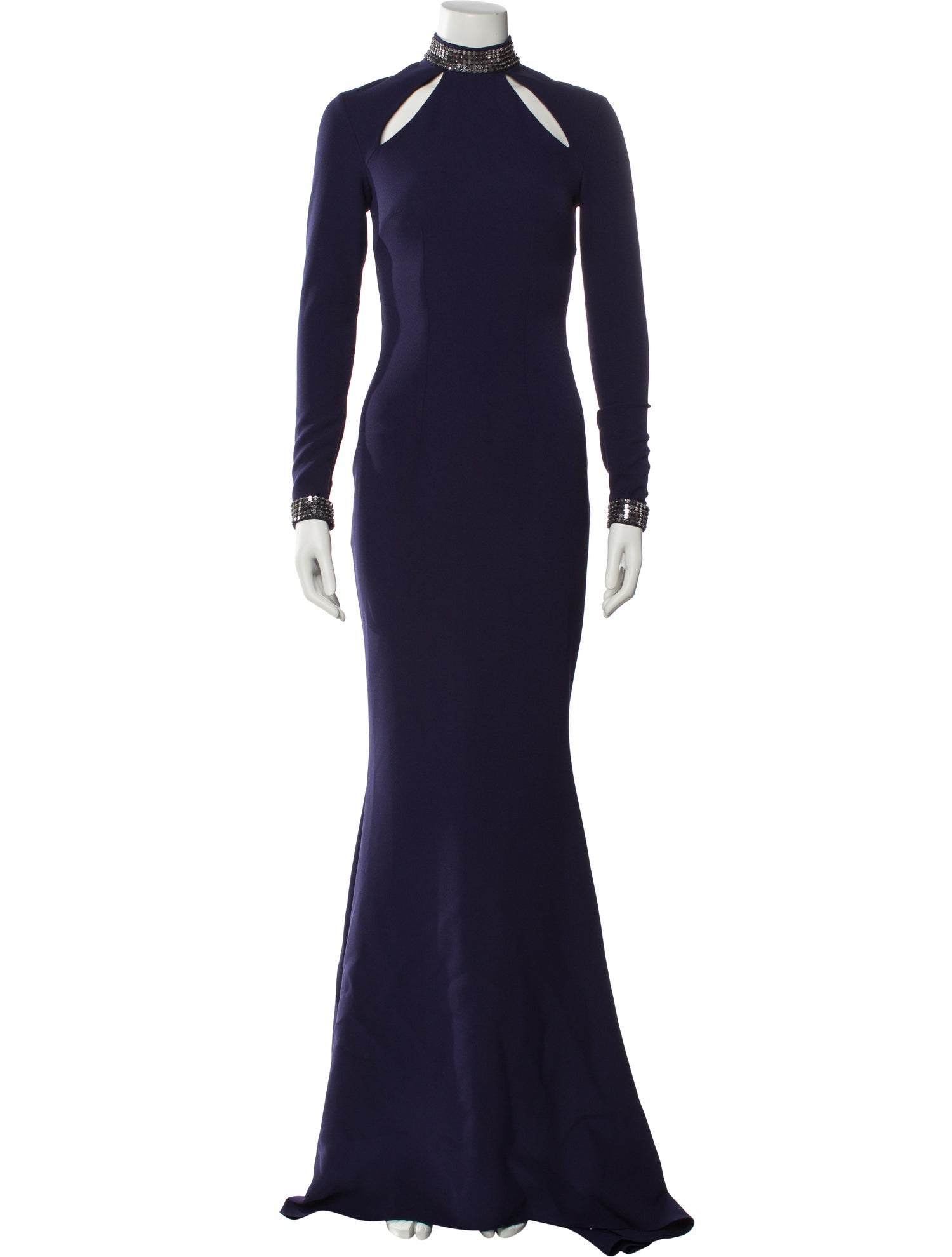 Safiyaa Mock Neck Long Dress