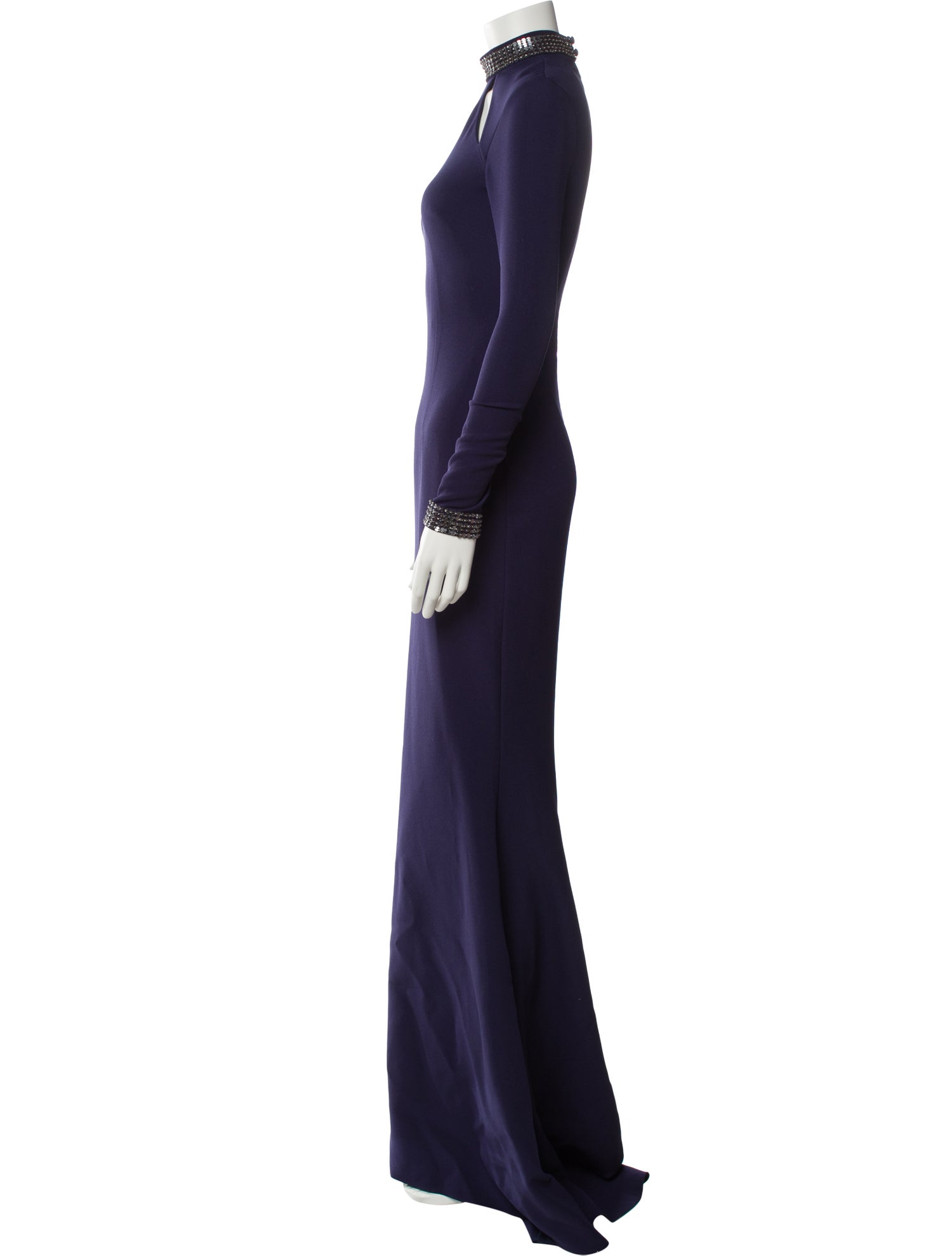 Safiyaa Mock Neck Long Dress