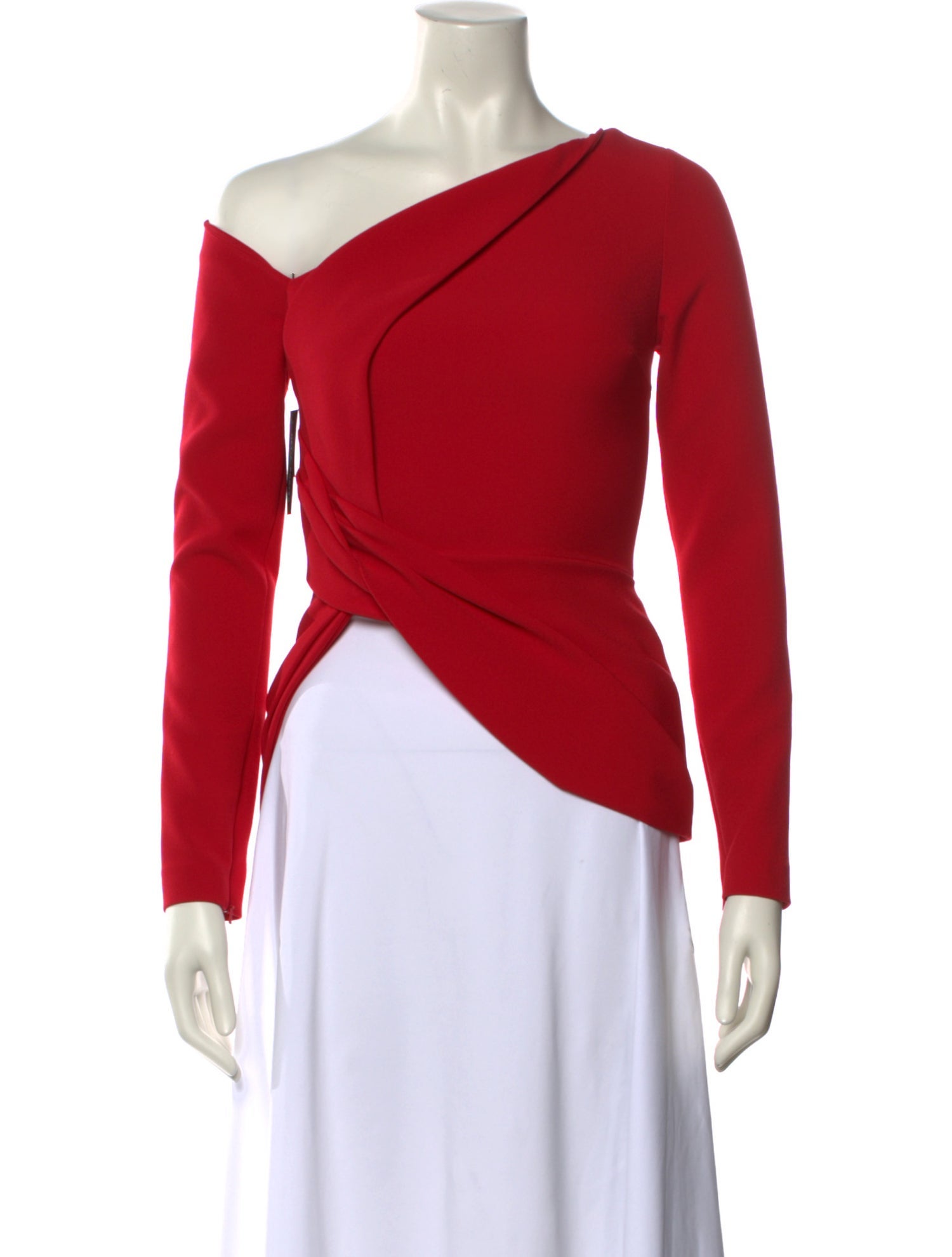 Safiyaa One-Shoulder Long Sleeve Crop Top w/ Tags