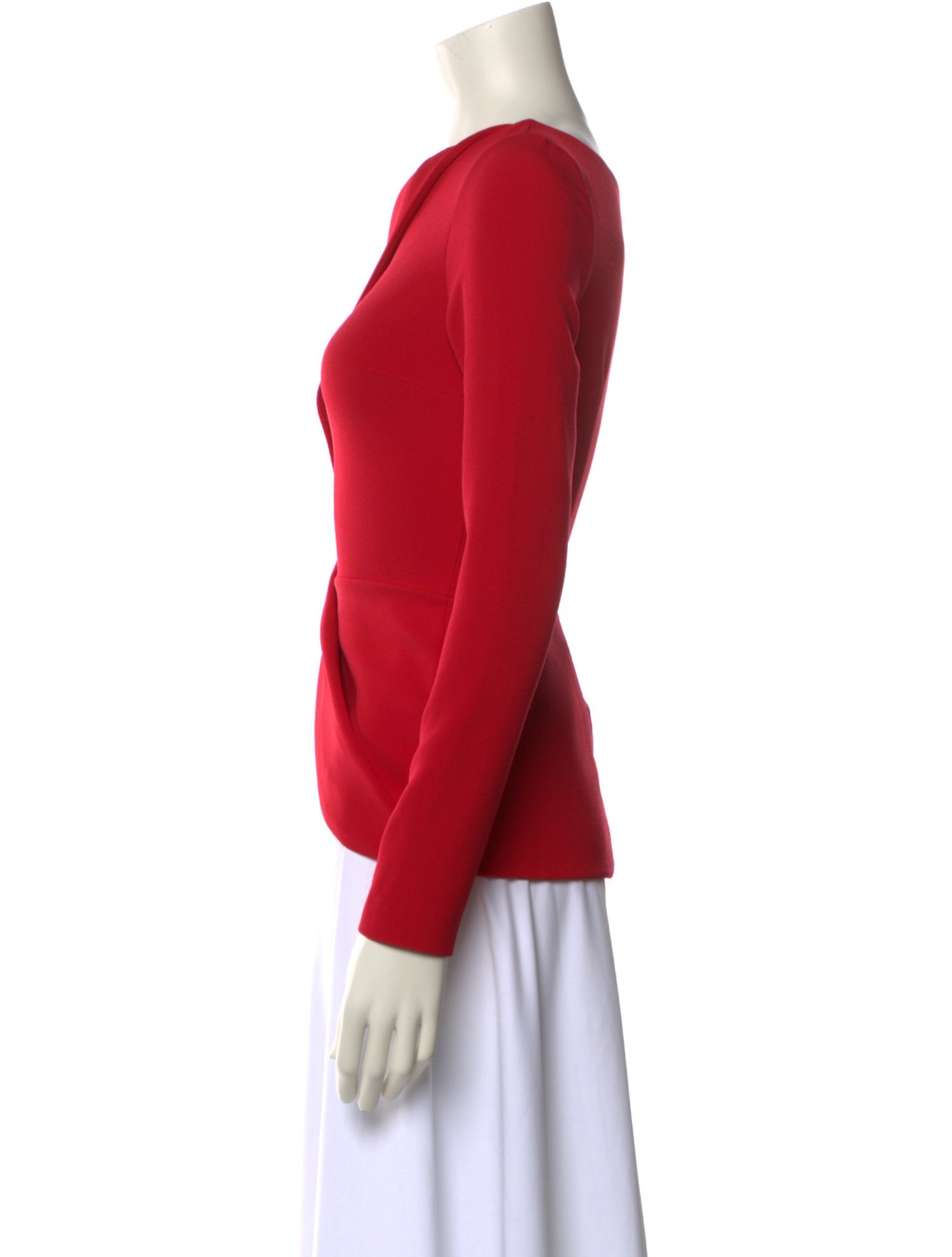 Safiyaa One-Shoulder Long Sleeve Crop Top w/ Tags