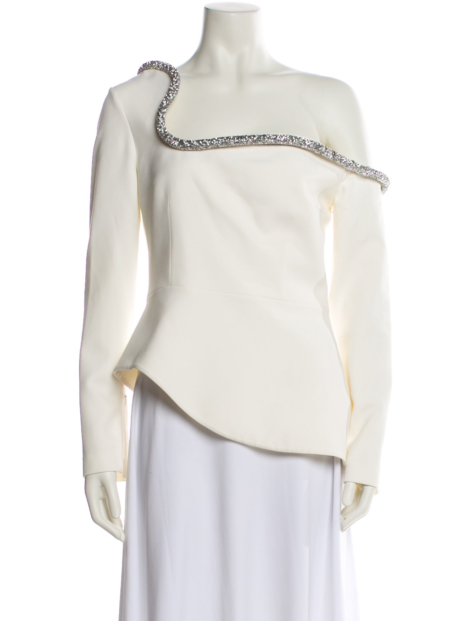 Safiyaa One-Shoulder Long Sleeve Blouse w/ Tags