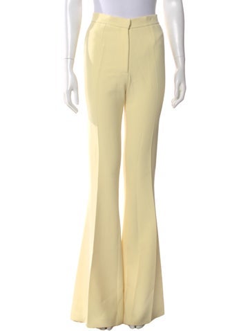 Pre-owned Safiyaa Wide Leg Pants In Yellow