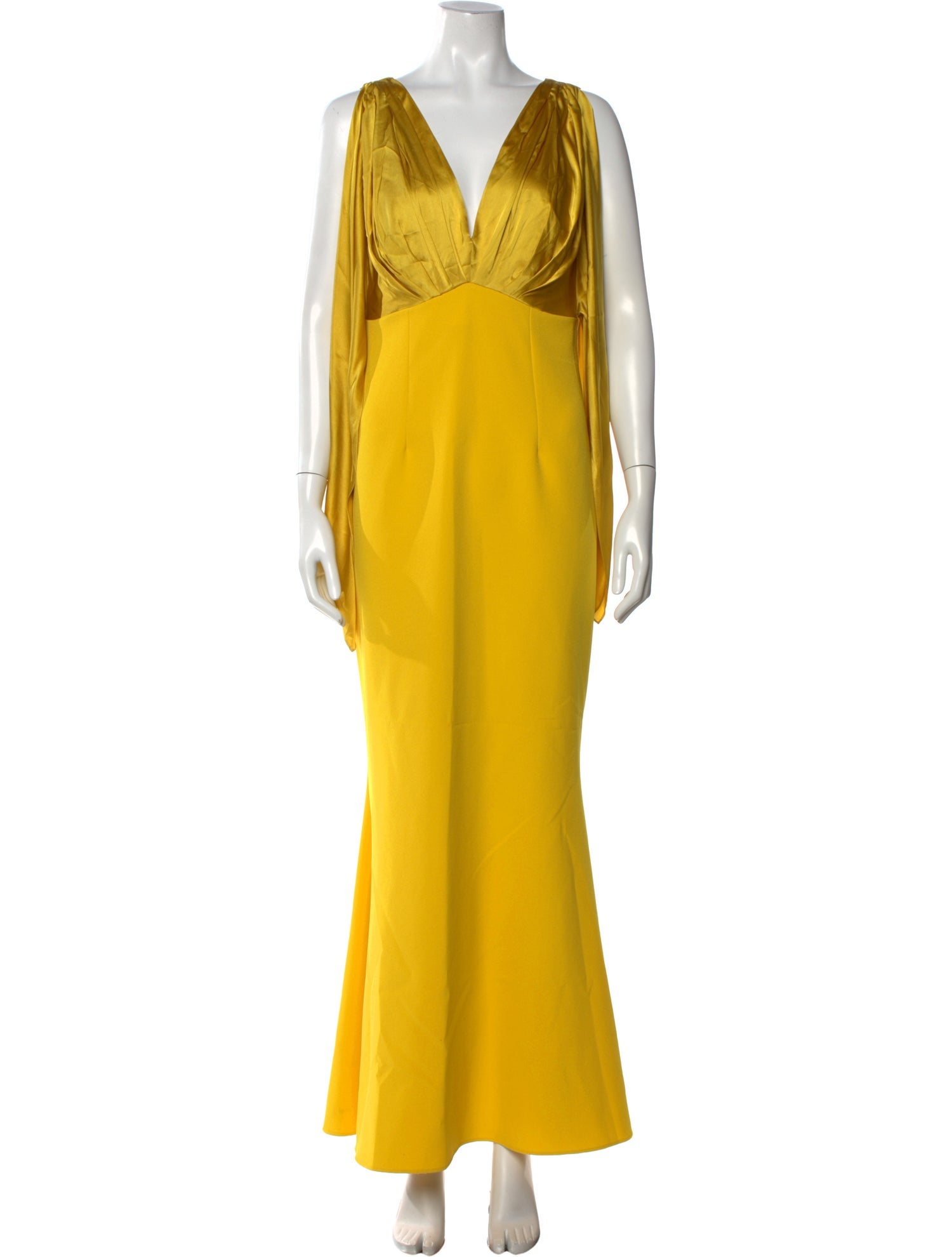 safiyaa dress V-Neck Long - Yellow Dresses, Clothing - SAF27697 Wedding Dress Shopping Etiquette elastic embellished belt buckle Empire Color:Green as Picture Farfetch