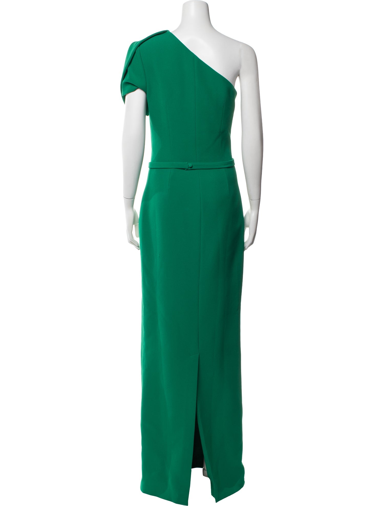 ralph lauren green one shoulder dress Safiyaa One-Shoulder Long w/ Tags - Dresses, Clothing - SAF28049 Dark green prom dresses