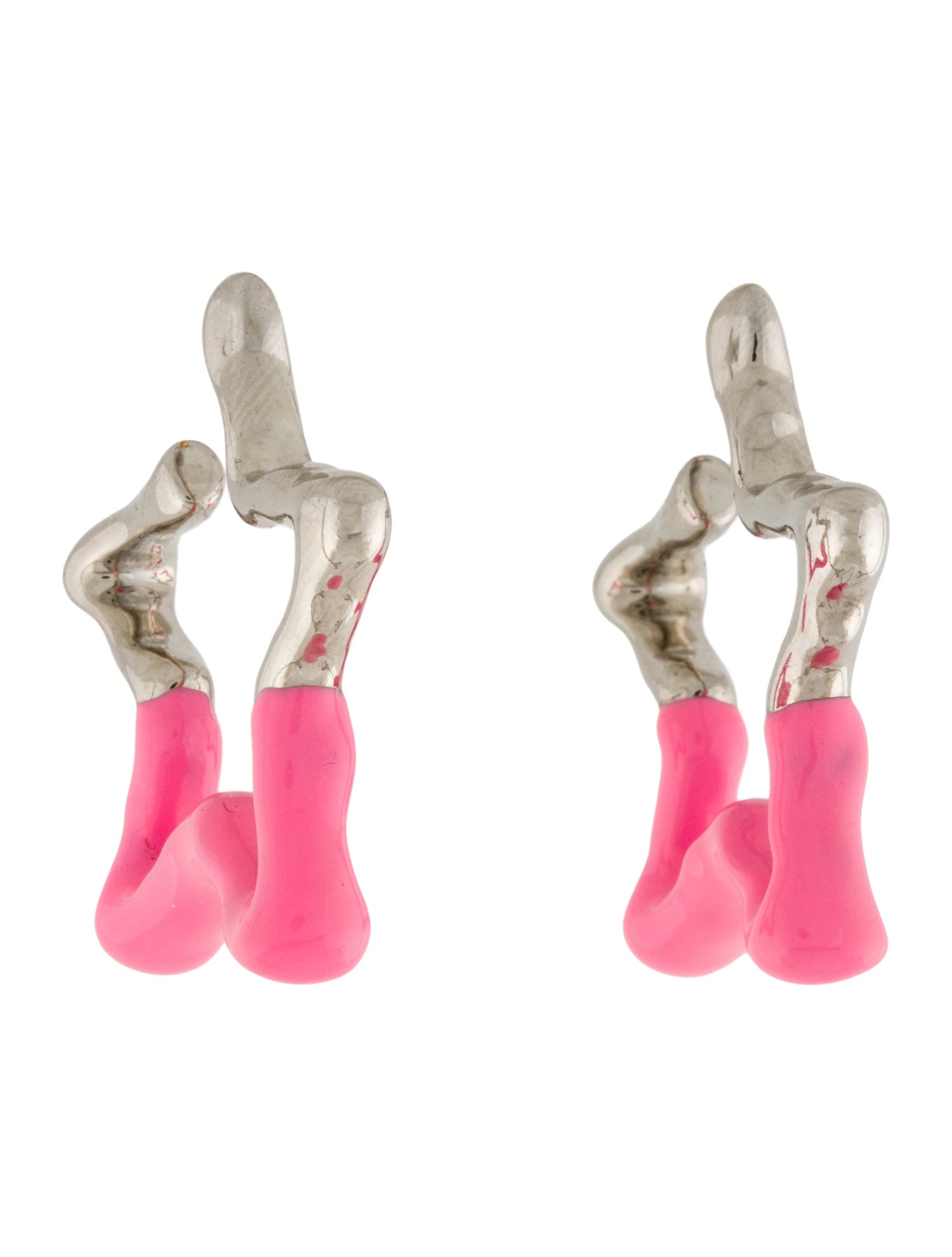 Safsafu Enamel Melted Star Hoops