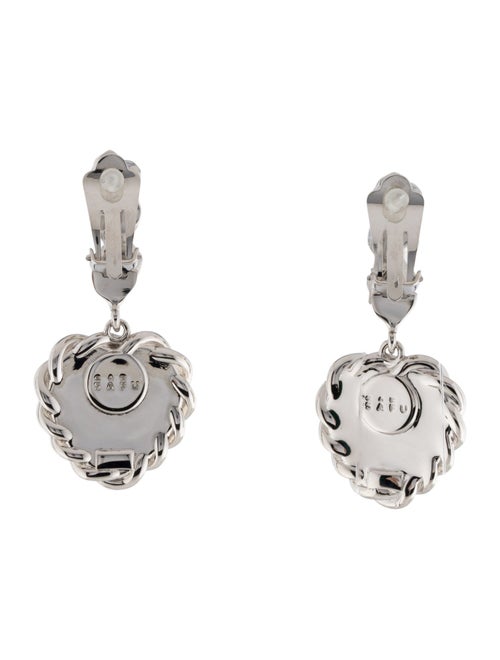 Safsafu Acrylic Enamel Limelight Neon Drop Clip-On Earrings