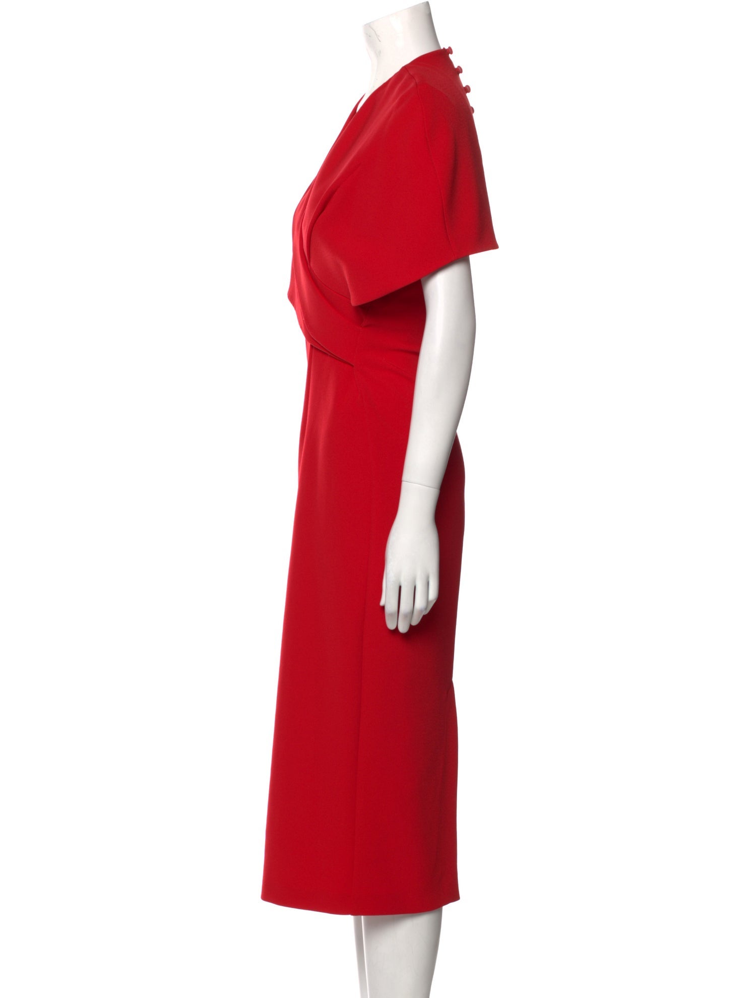 Saffiya V-Neck Midi Length Dress