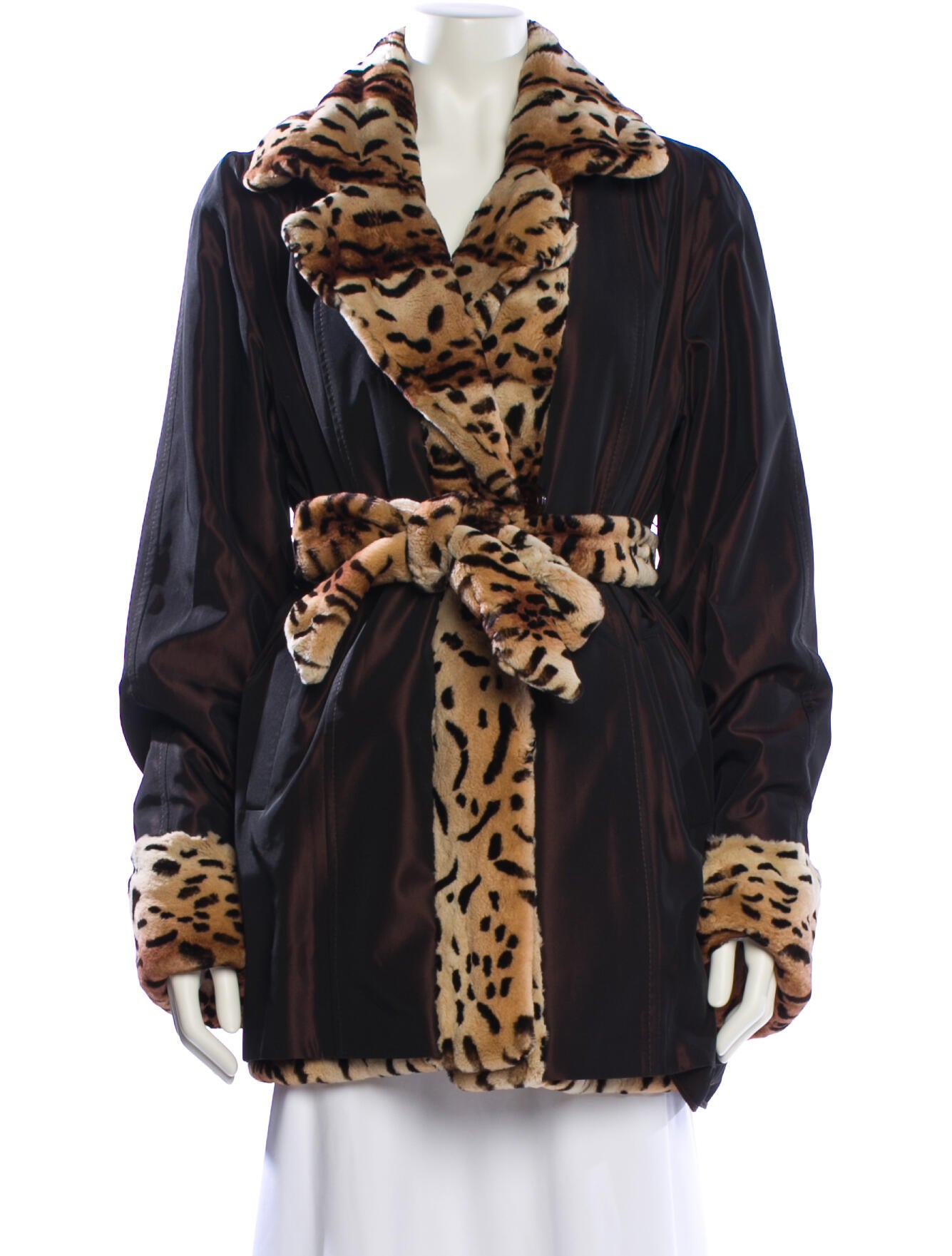 Saga Animal Print Faux Fur Jacket