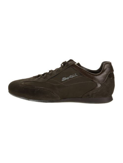 Santoni Suede Low-Top Sneakers brown