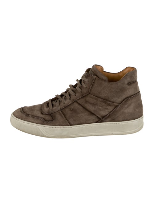 Santoni Suede High-Top Sneakers