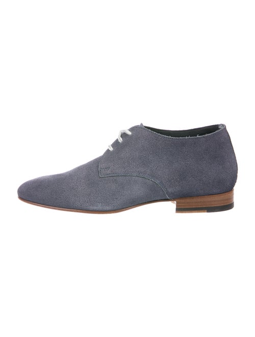 Santoni Suede Derby Shoes Blue