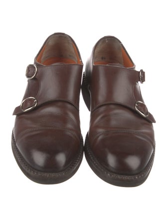 Santoni Leather Monk Straps
