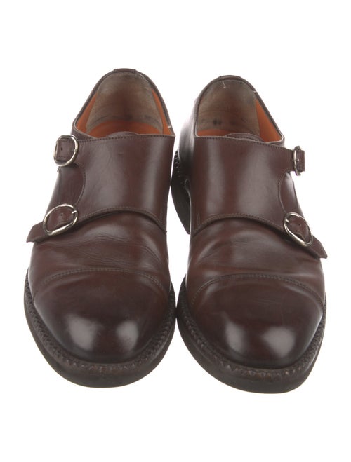 Santoni Leather Monk Straps