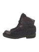 Santoni Shearling Combat Boots