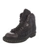 Santoni Shearling Combat Boots